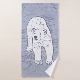Oso polar sobre pintura de hielo - Arte de vida sa