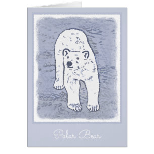 Oso polar sobre pintura de hielo - Arte de vida sa