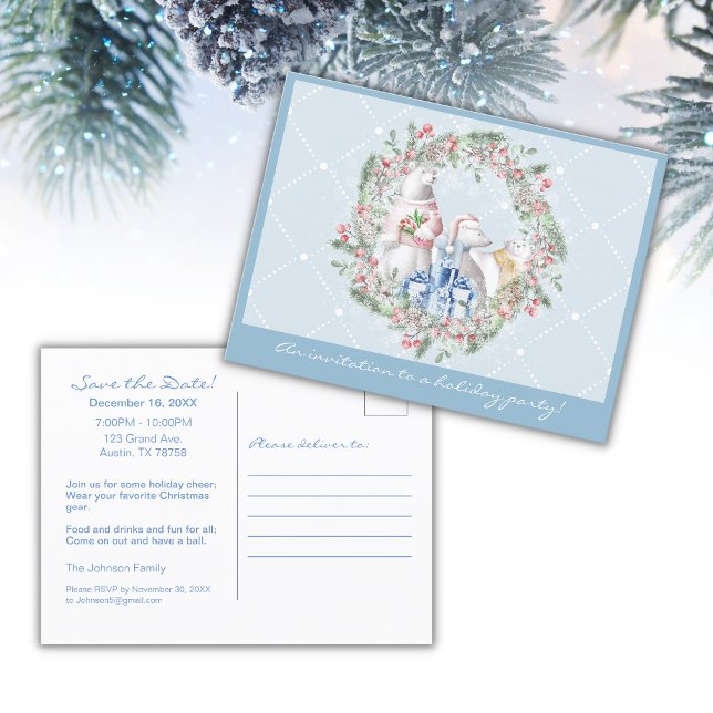 Oso polar | Tarjeta postal de fiesta de vacaciones (Subido por el creador)