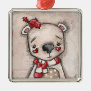 Oso polar y amigo - ornamento