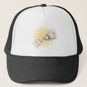 Oso Polar y Gorras Gorra de Arte de Vida Silvestre