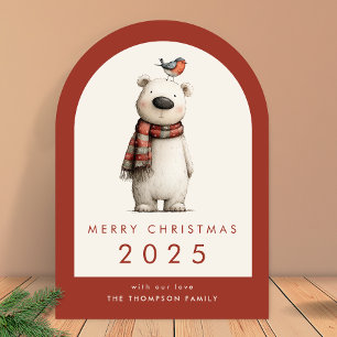 Oso Polar y Robin Feliz Navidad Arco