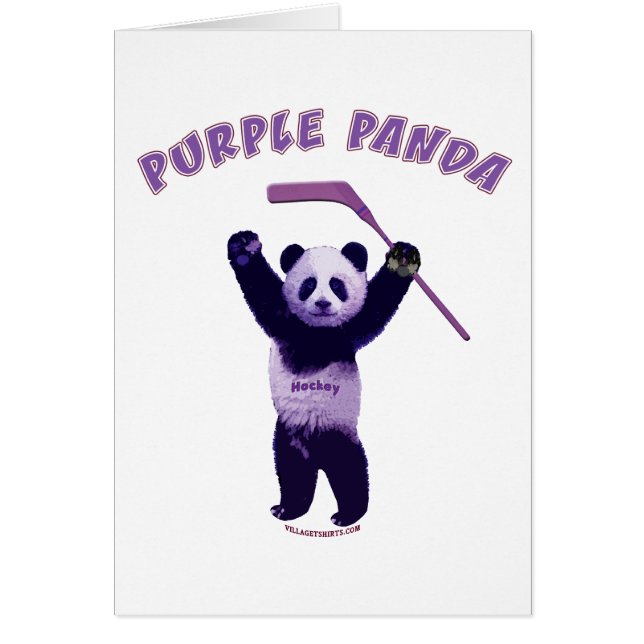 Oso púrpura del hockey de la panda (Frente)