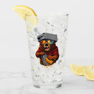 Oso Retro Con Sombrero Rallador De Queso Y Gafas D