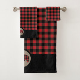 Oso rojo de la tela escocesa del búfalo