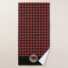 Oso rojo de la tela escocesa del búfalo