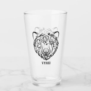 Oso tribal blanco y negro