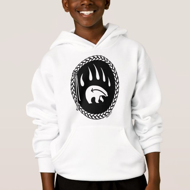 Oso Tribal Niños De Arte Hoodie De Oso Hijos Hoodi (Anverso)