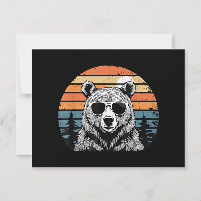Oso vintage con gafas de sol (Anverso)