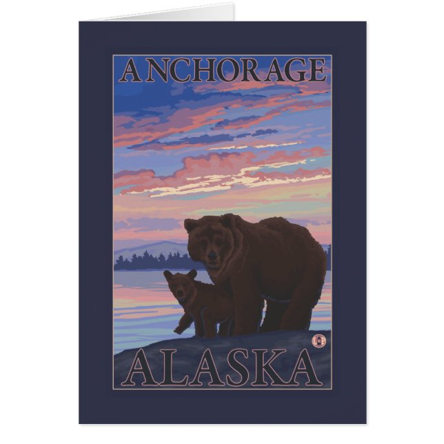 Oso y cachorro - Anchorage, Alaska (Frente)