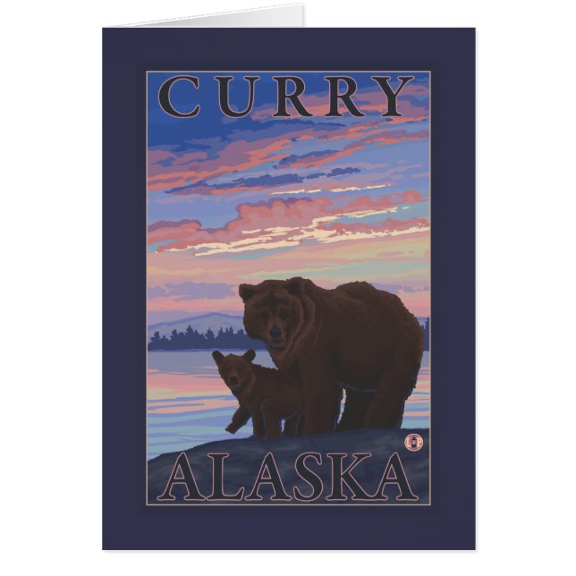 Oso y cachorro - Curry, Alaska (Frente)