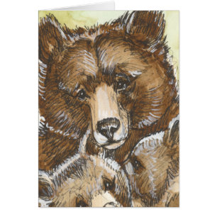 Oso y Cubs de la madre