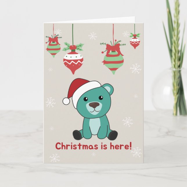 Osos Coloridos Feliz Navidad Animales de Invierno  (Anverso)