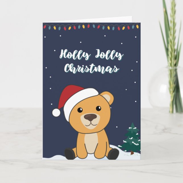 Osos coloridos Feliz Navidad Animales de Invierno (Anverso)