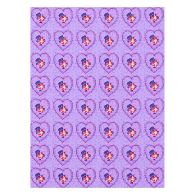 Osos con manteles de regalos de corazón (Anverso)