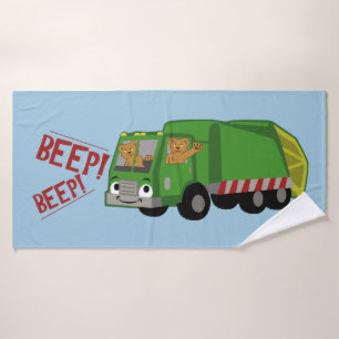 Osos conduciendo un camión de basura