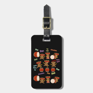 Osos de Kawaii de la etiqueta de la identificación