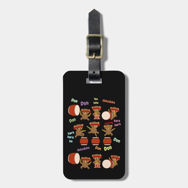 Osos de Kawaii de la etiqueta de la identificación (Frente Vertical)