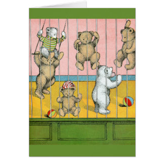 Osos de peluche detrás de barras