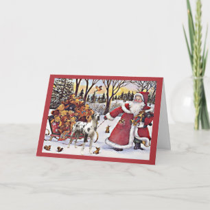 Osos de Santa de la tarjeta de Navidad de great