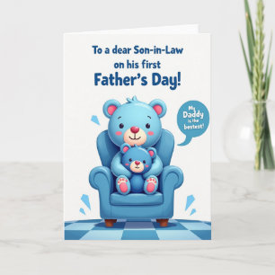 Osos de tarjeta del Día del Padre amoroso