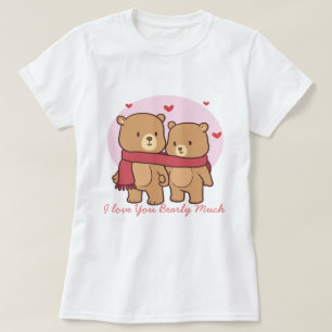 Osos en la camiseta de amor