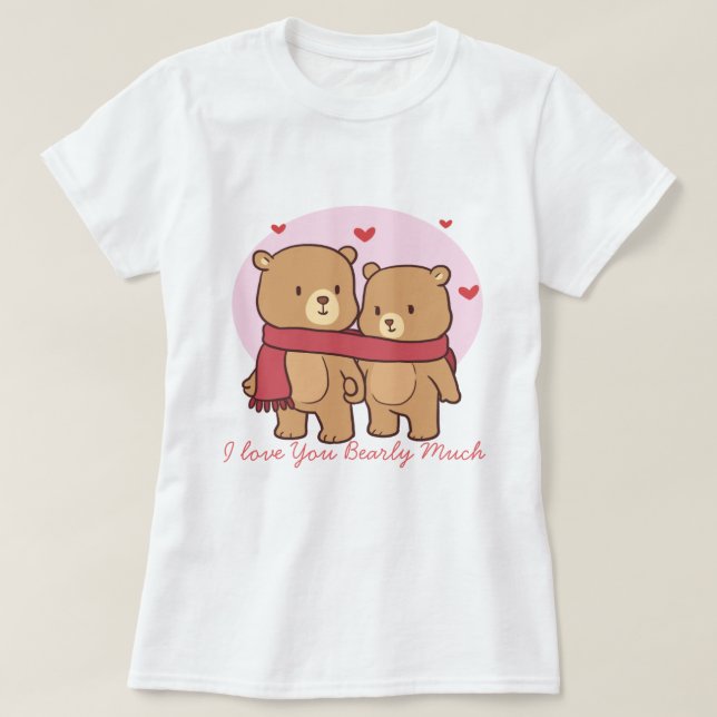 Osos en la camiseta de amor (Diseño del anverso)