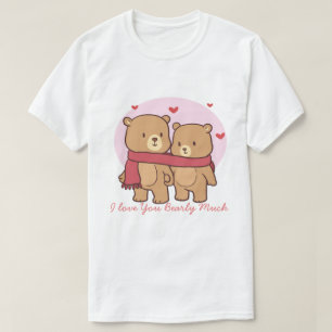 Osos en la camiseta de amor