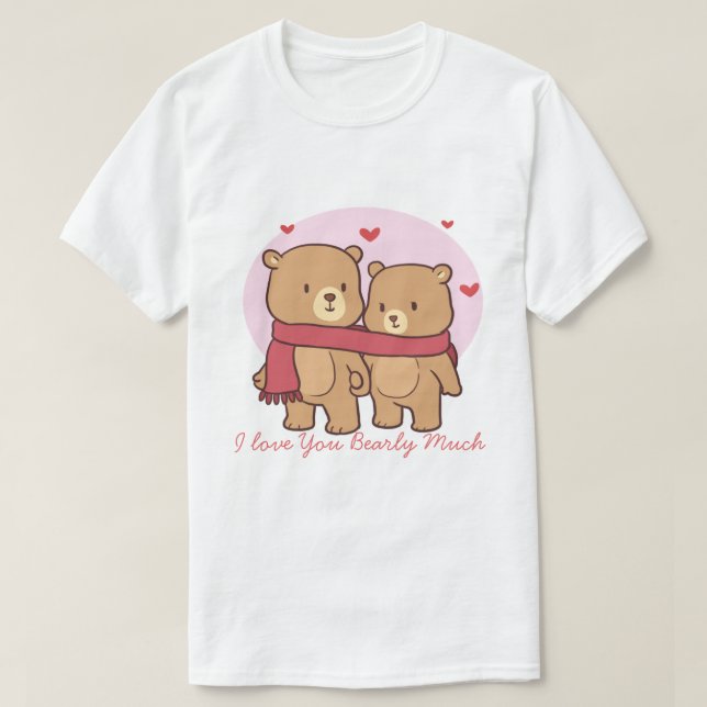 Osos en la camiseta de amor (Diseño del anverso)
