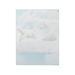 Osos glaciares - Bloc de notas de 11" x 8,5"