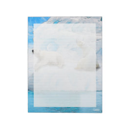 Osos glaciares laminados - Bloc de notas de 11" x