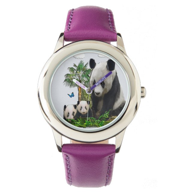Osos panda chicas relojes (Anverso)