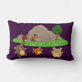 Osos Personalizados cortos en una almohada de cuev