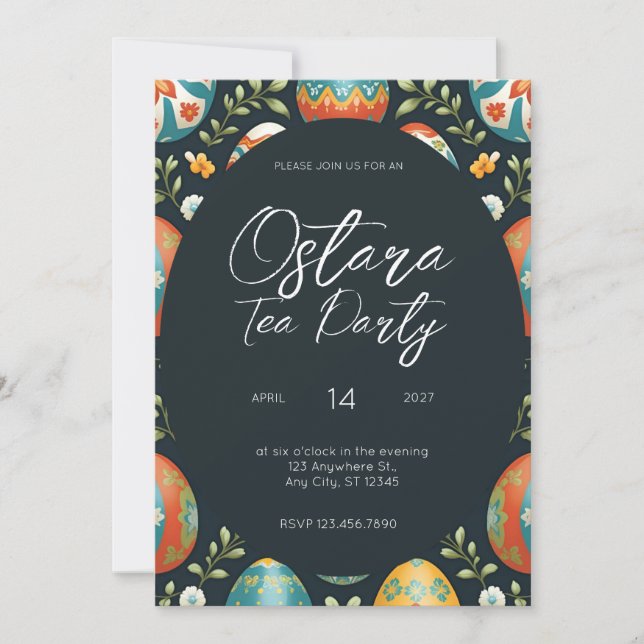 Ostara | Pascua | Invitación de la Rueda del Año (Anverso)