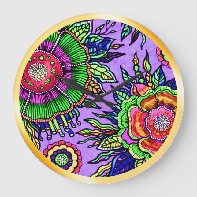 OSTARA: Violeta Místico - Reloj de Pared de Arte M (Anverso)