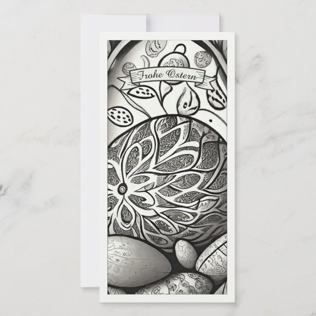 Ostermotiv monocromo Personalizado mit Ostereier 9 (Anverso)