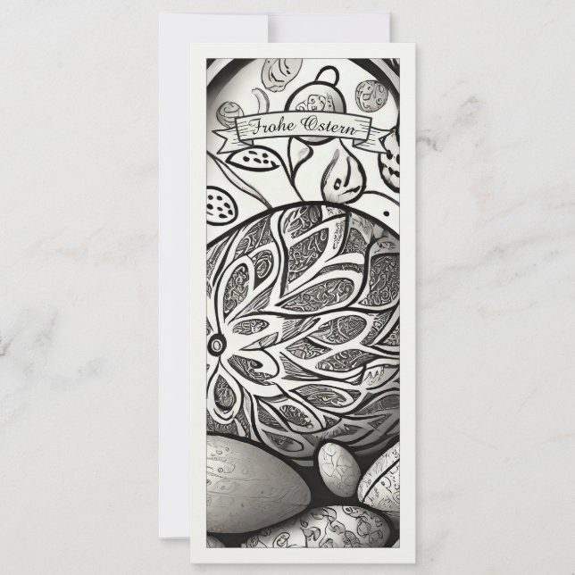 Ostermotiv monocromo Personalizado mit Ostereier 9 (Anverso)