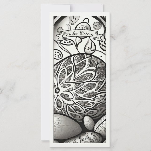 Ostermotiv monocromo Personalizado mit Ostereier 9 (Anverso)