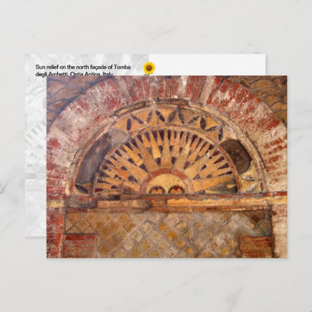 Ostia Antica Sun Relief, Italia - postal (Anverso / Reverso)