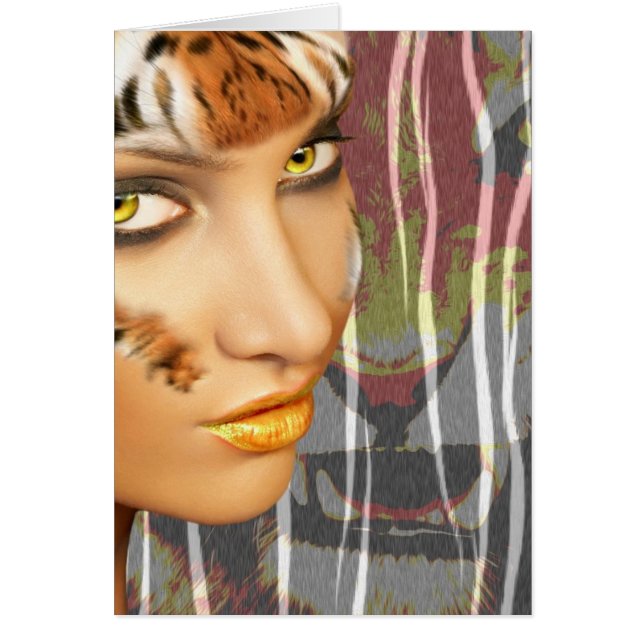 Otherkin Tiger Female Therian art, impresionante m (Frente)
