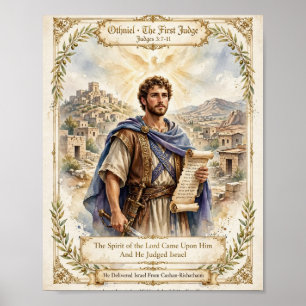 Otniel El Primer Juez - Jueces 3:7-11 Póster
