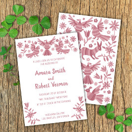 Otomí, MÉXICA, ROSA, FLORES, Invitación DE AVES