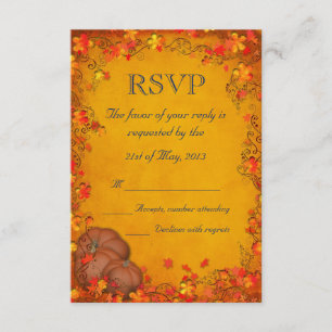 Otoño Boda Bliss RSVP