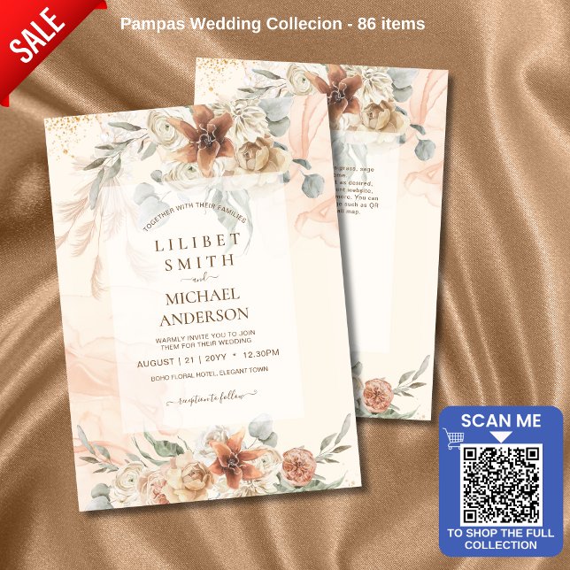 Otoño BODA de Grass Terracotta Floral Pampas (Subido por el creador)