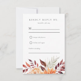 Otoño Boho Floral Wedding RSVP