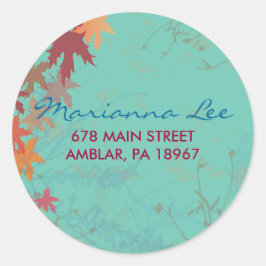 Otoño Cae Sale del Sello Pegatina de Invitación