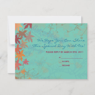 Otoño Cae Sale La TARJETA DE RESPUESTA Bat Mitzvah