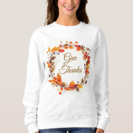 Otoño Cae Wreath Doy gracias sudadera