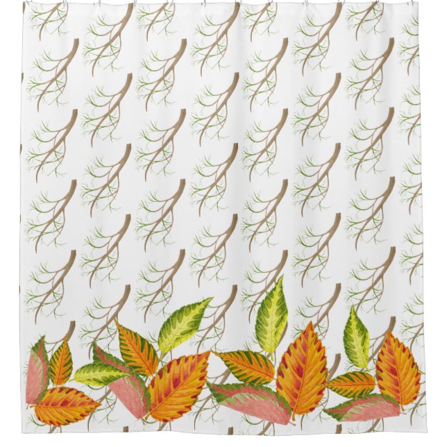 Otoño de fiesta en una cortina de ducha (Anverso)