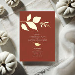 Otoño deja 50 invitaciones de cumpleaños<br><div class="desc">Celebra su hito con nuestras elegantes invitaciones de cumpleaños número 50, perfectas para una reunión de adultos en la temporada de otoño. Con un fondo rústico y naranja quemado y un borde único de hojas de otoño en Relieve metalizado dorado, estas invitaciones combinan simplicidad con sofisticación moderna. Los detalles del...</div>